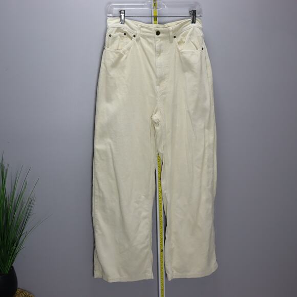 BDG High & Wide Corduroy Pants Ivory Size 30 (10) - Picture 1 of 5